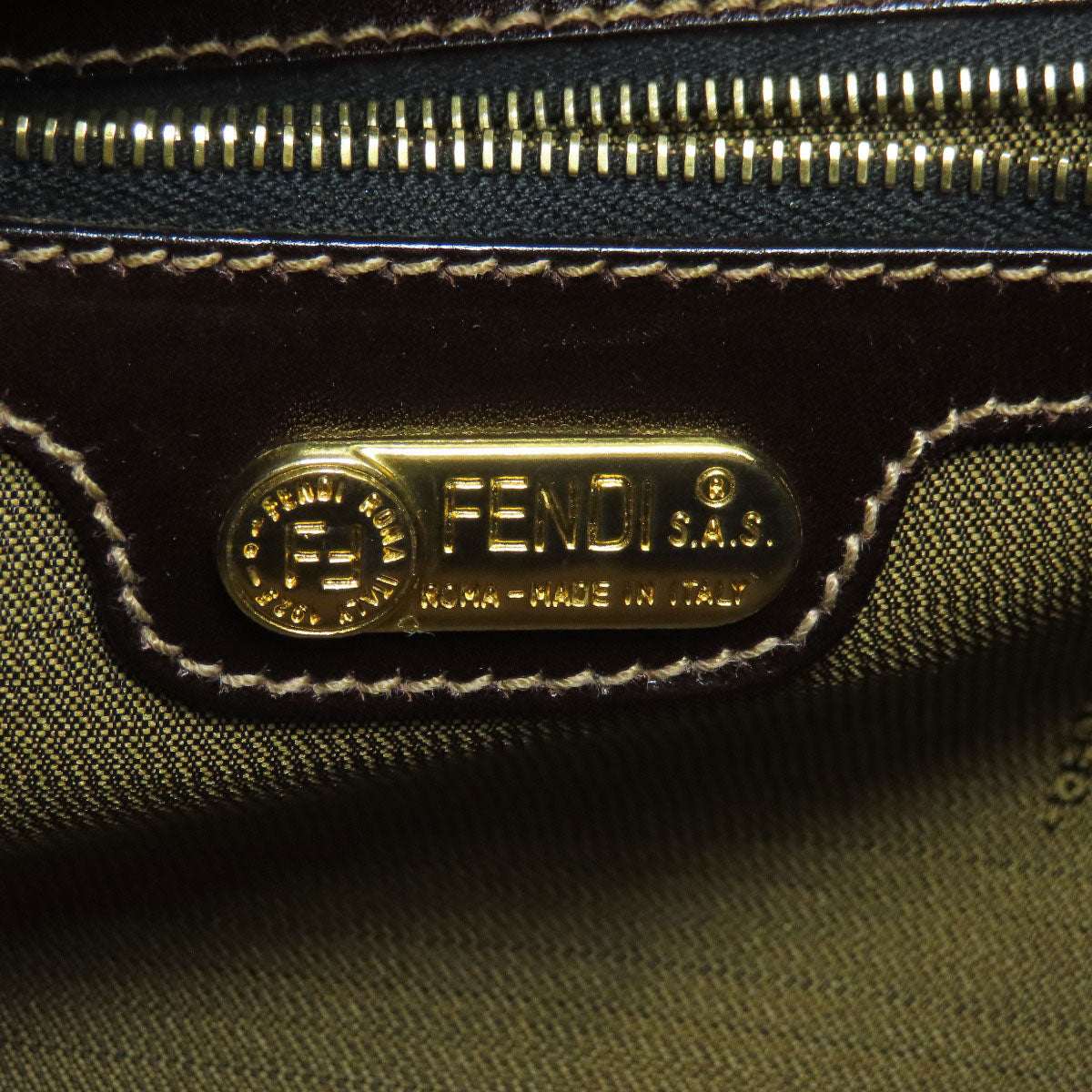 フェンディ ミニボストン ズッカ柄 ハンドバッグ キャンバス レディース 【中古】【FENDI】