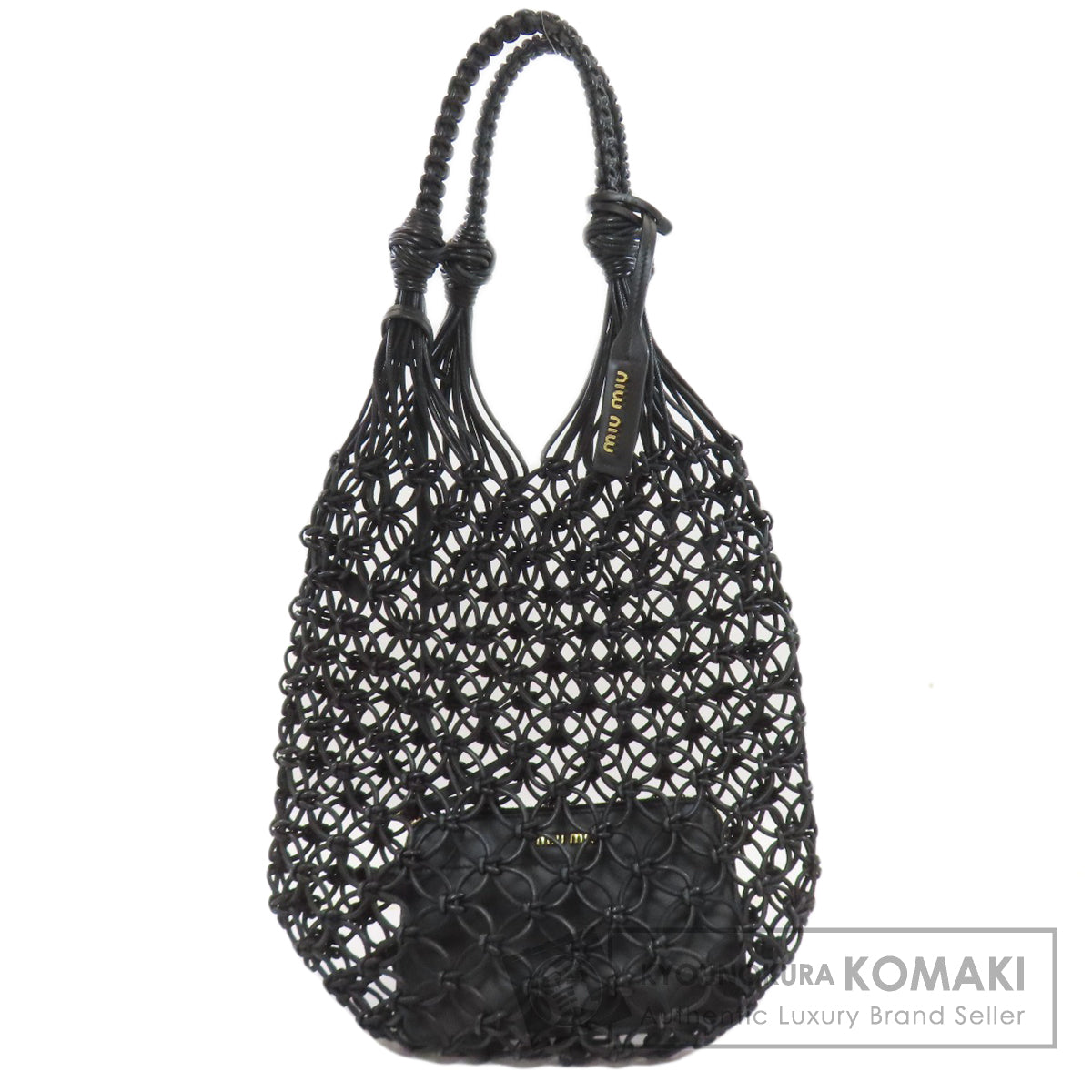 ミュウミュウ 編み込みバッグ トートバッグ カーフ レディース 【中古】【MIUMIU】