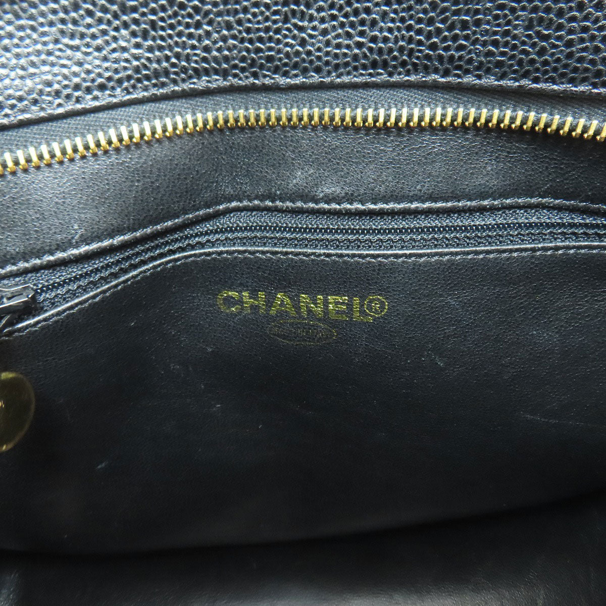 CHANEL Medallion GoldHardware Tote Bag Grained Calfskin Skin Ladies [Used]