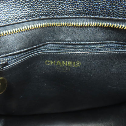 CHANEL Medallion GoldHardware Tote Bag Grained Calfskin Skin Ladies [Used]