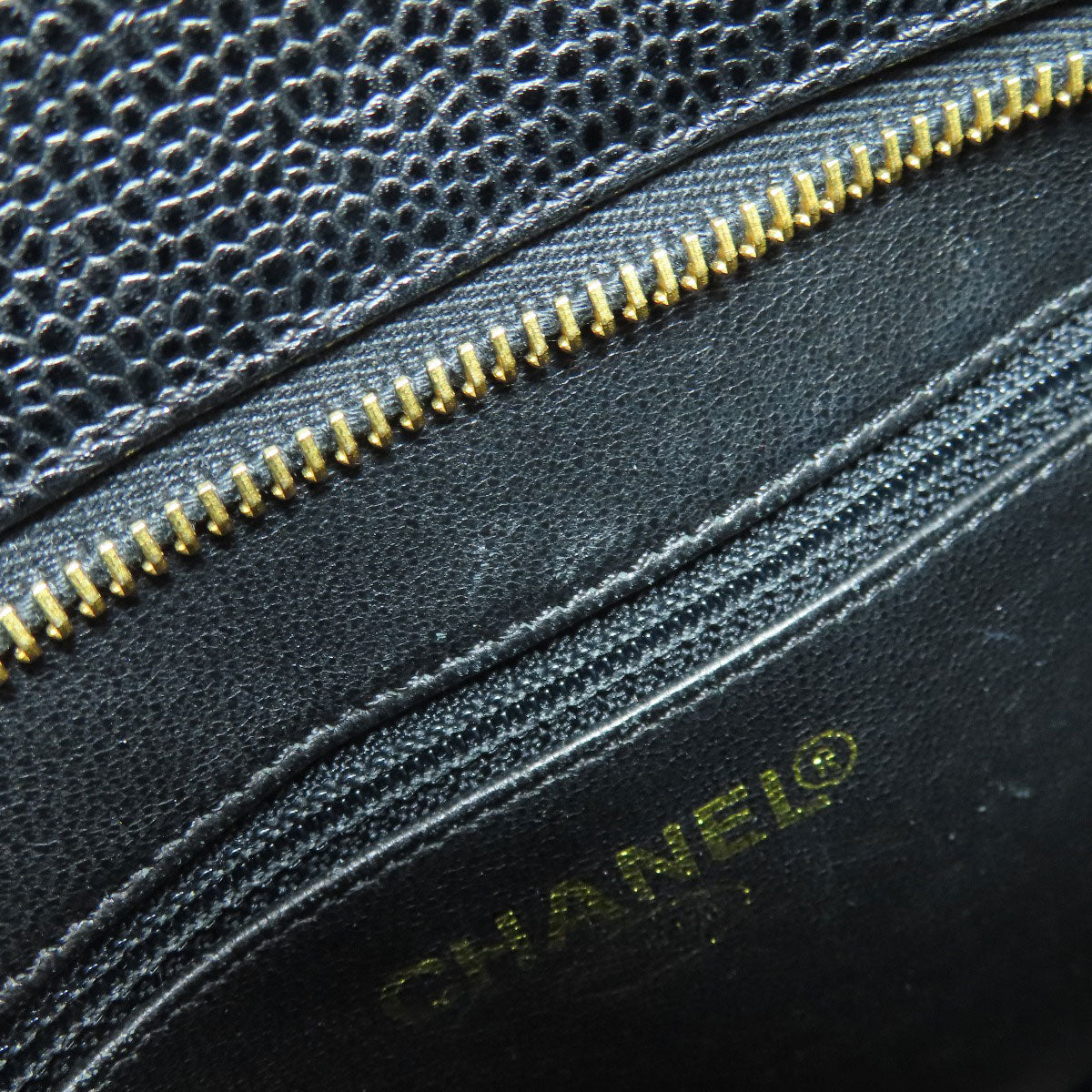 CHANEL Medallion GoldHardware Tote Bag Grained Calfskin Skin Ladies [Used]