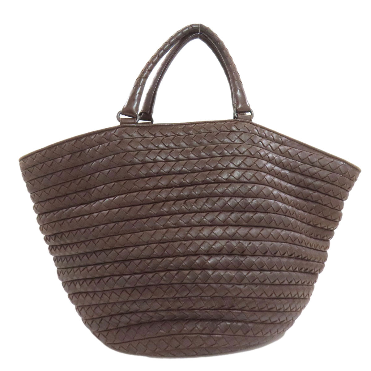 ボッテガヴェネタ イントレチャート ハンドバッグ カーフ レディース 【中古】【BOTTEGA VENETA】