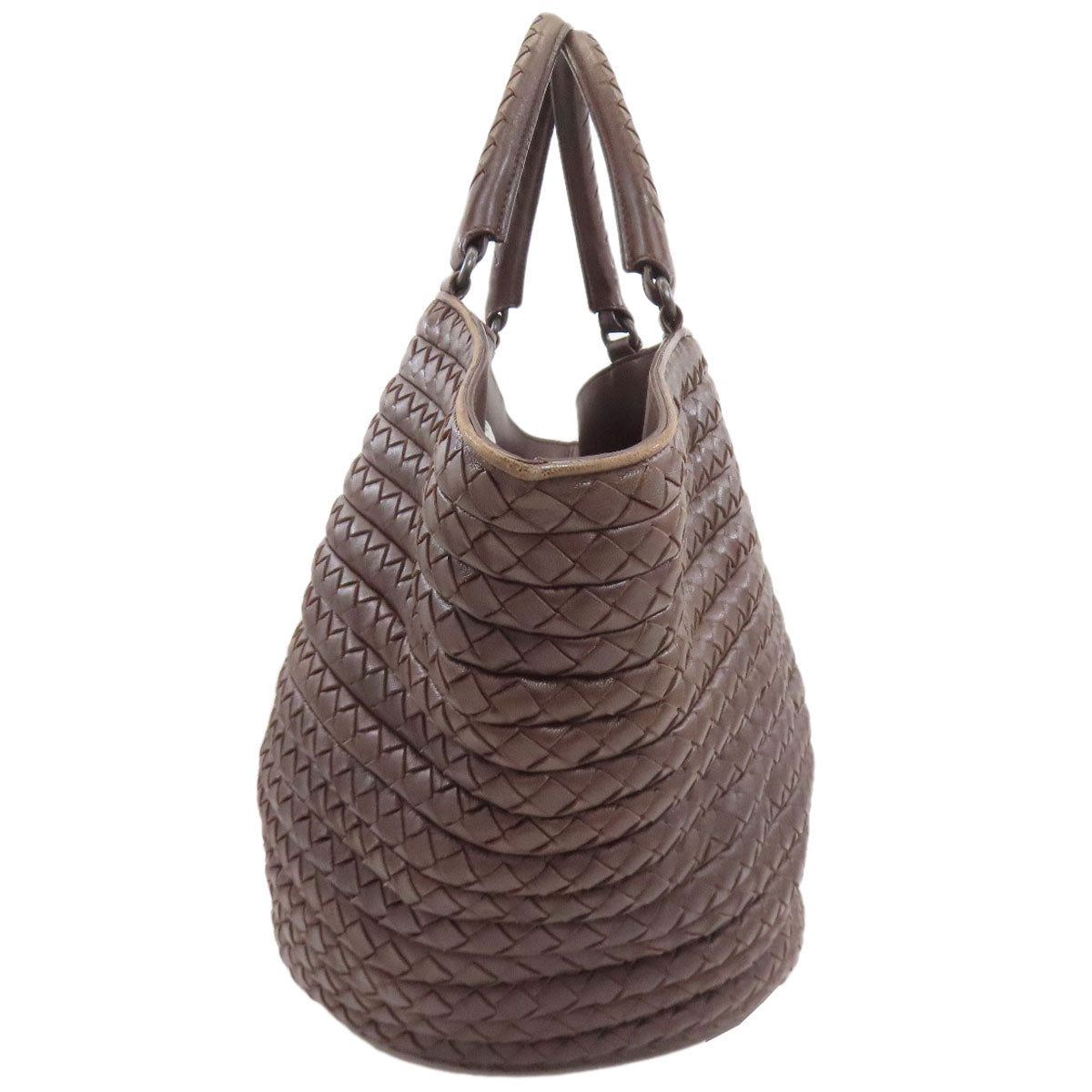 ボッテガヴェネタ イントレチャート ハンドバッグ カーフ レディース 【中古】【BOTTEGA VENETA】