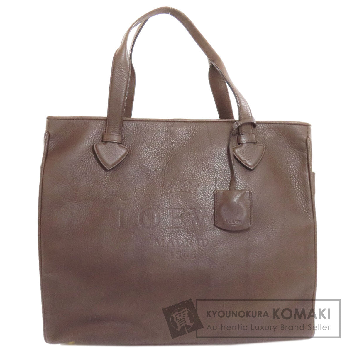LOEWE logo Tote Bag Leather Ladies [Used]