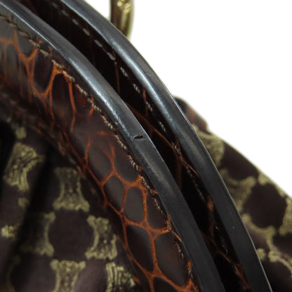 セリーヌ マカダム柄 フリンジ ハンドバッグ キャンバス レディース 【中古】【CELINE】