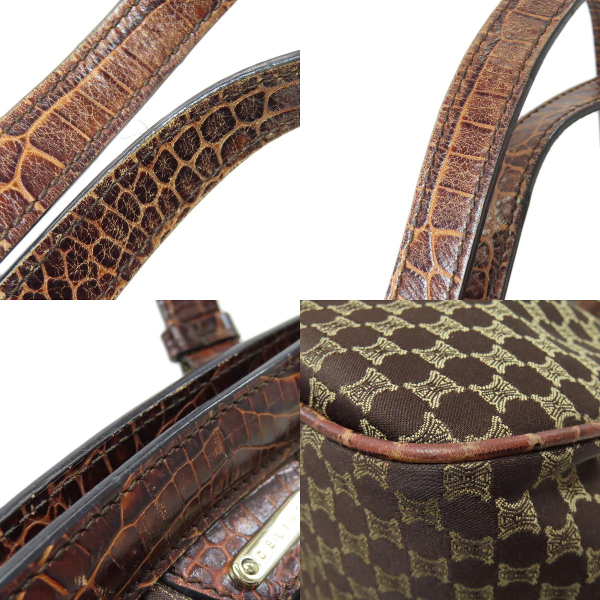セリーヌ マカダム柄 フリンジ ハンドバッグ キャンバス レディース 【中古】【CELINE】