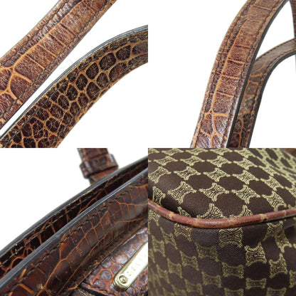 セリーヌ マカダム柄 フリンジ ハンドバッグ キャンバス レディース 【中古】【CELINE】