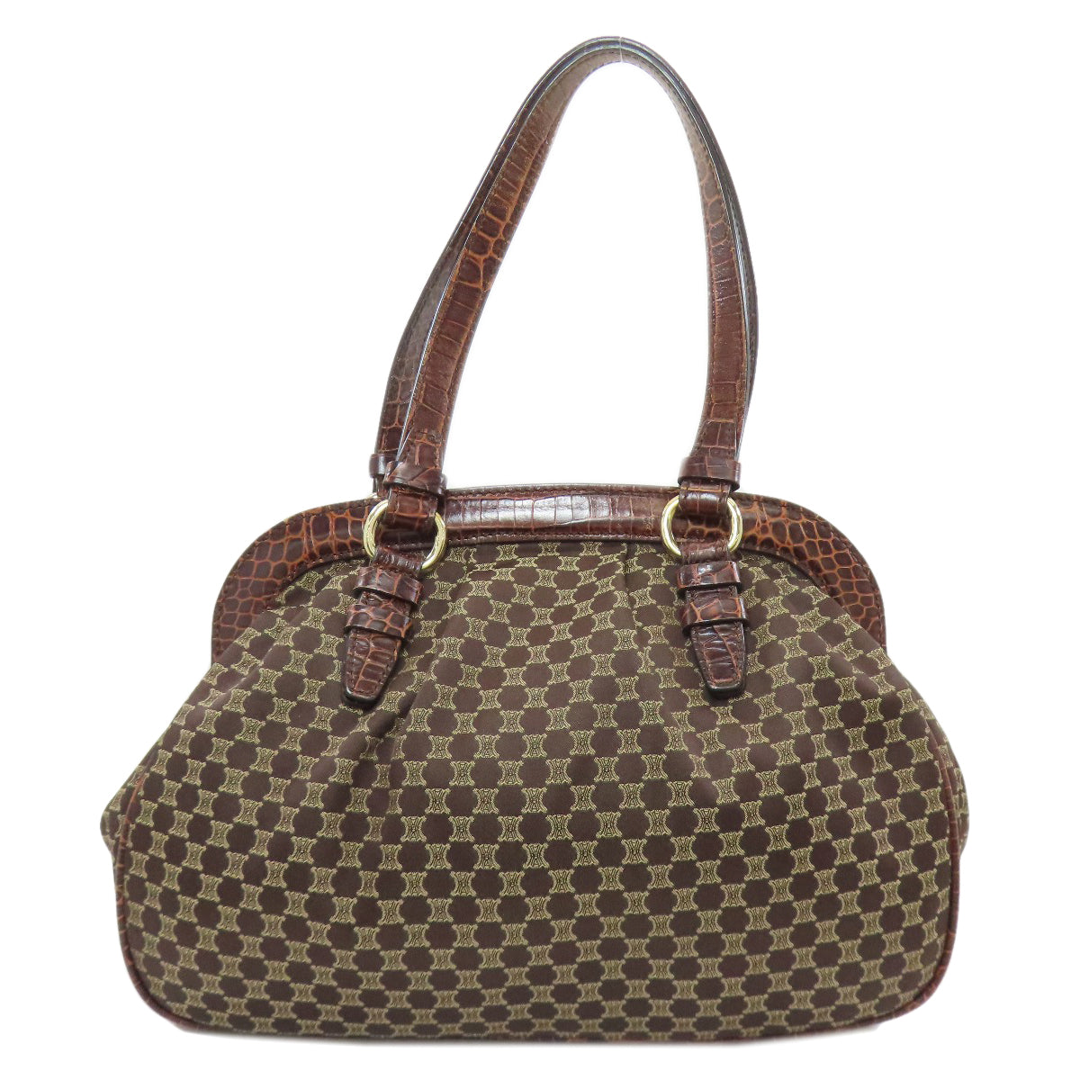 セリーヌ マカダム柄 フリンジ ハンドバッグ キャンバス レディース 【中古】【CELINE】