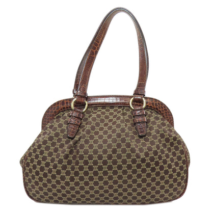 セリーヌ マカダム柄 フリンジ ハンドバッグ キャンバス レディース 【中古】【CELINE】