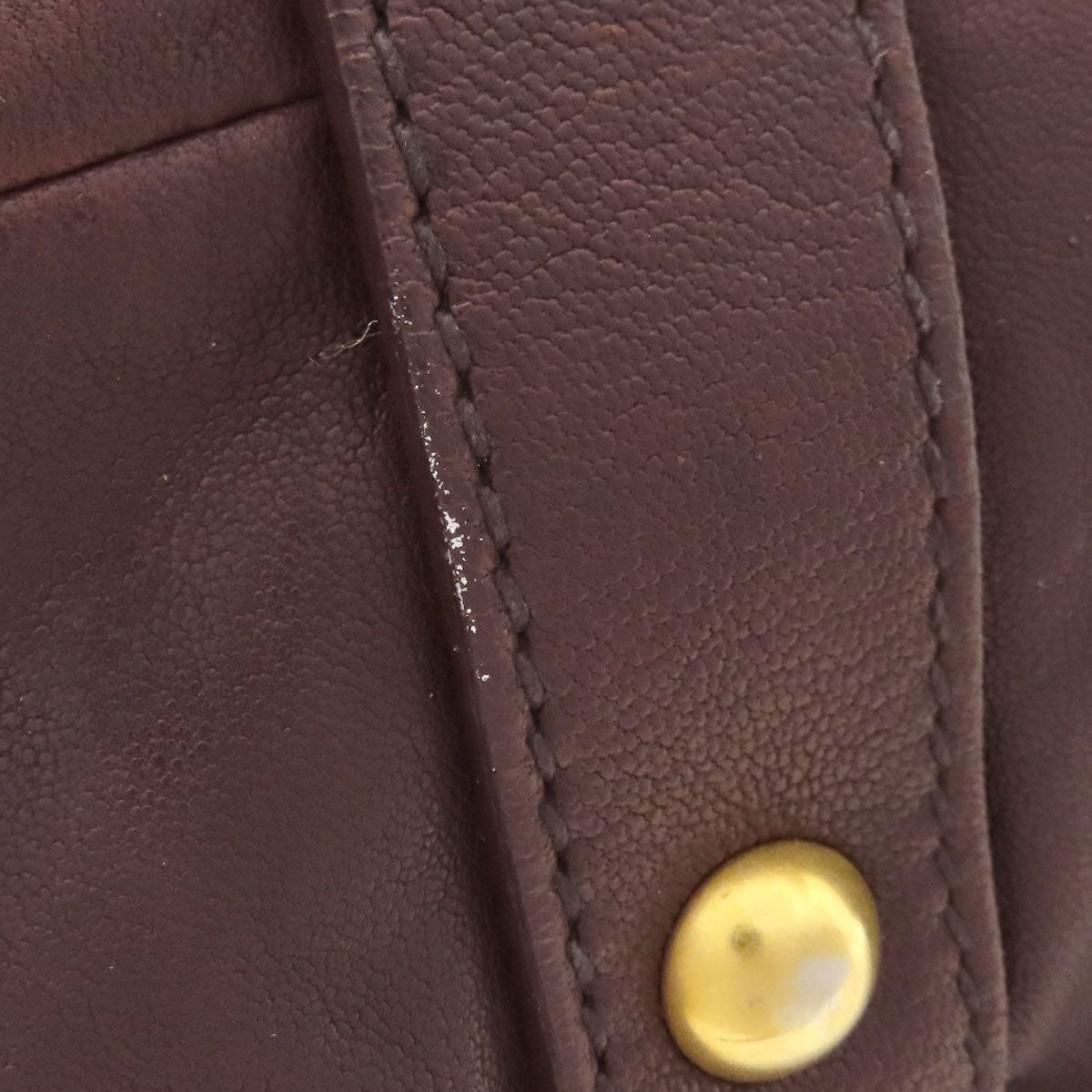 MIUMIU logo Tote Bag Calf Ladies [Used]