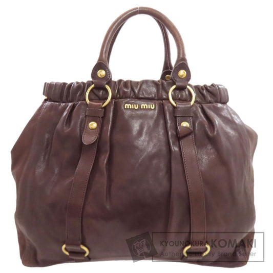MIUMIU logo Tote Bag Calf Ladies [Used]