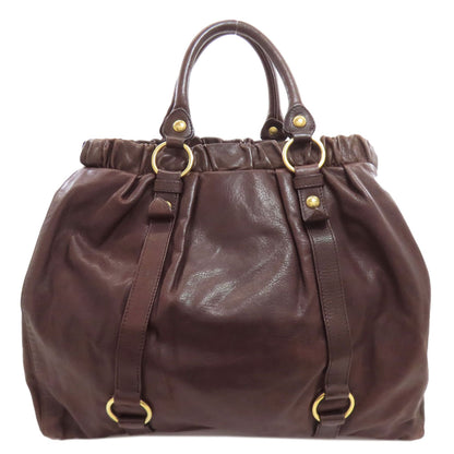 MIUMIU logo Tote Bag Calf Ladies [Used]