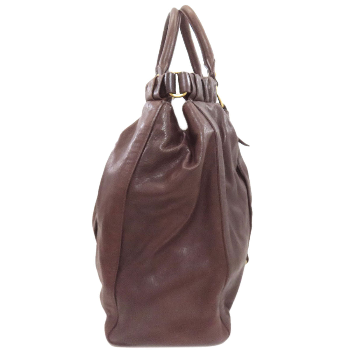 MIUMIU logo Tote Bag Calf Ladies [Used]
