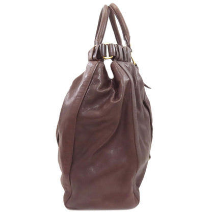 MIUMIU logo Tote Bag Calf Ladies [Used]
