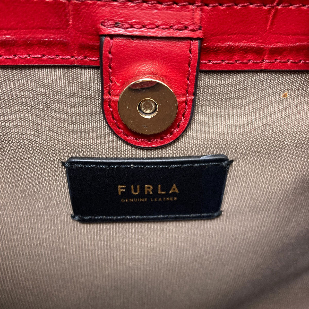 Furla Embossed 2WAY Handbag Leather Ladies [Used]