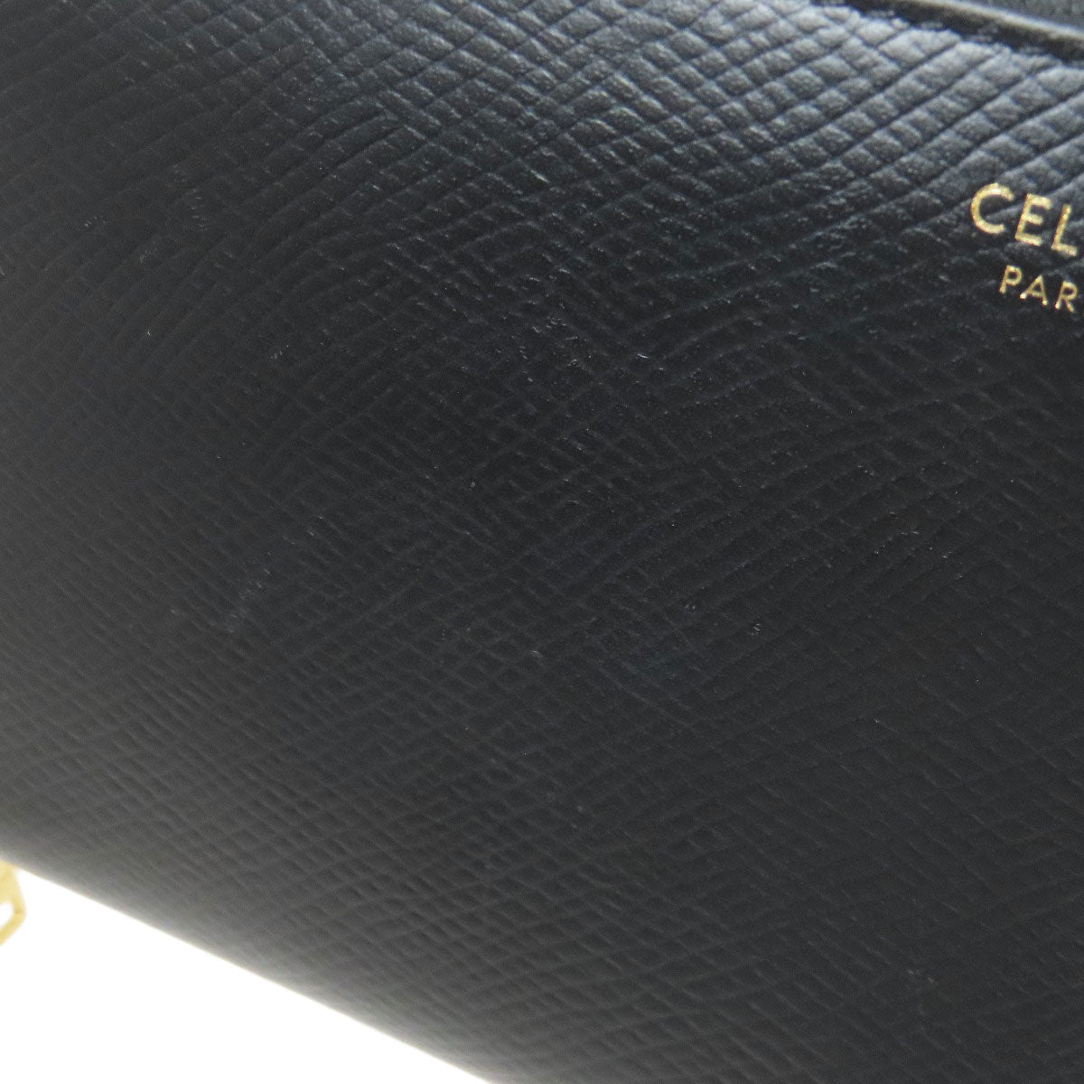 CELINE Zip Around Long wallet (with coin pocket) Leather Ladies [Used]