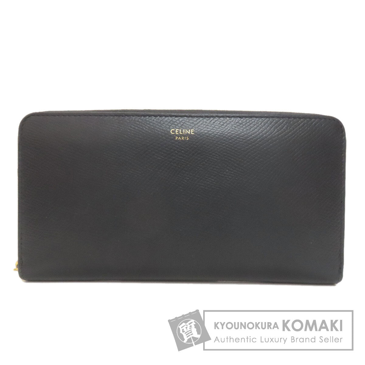 CELINE Zip Around Long wallet (with coin pocket) Leather Ladies [Used]