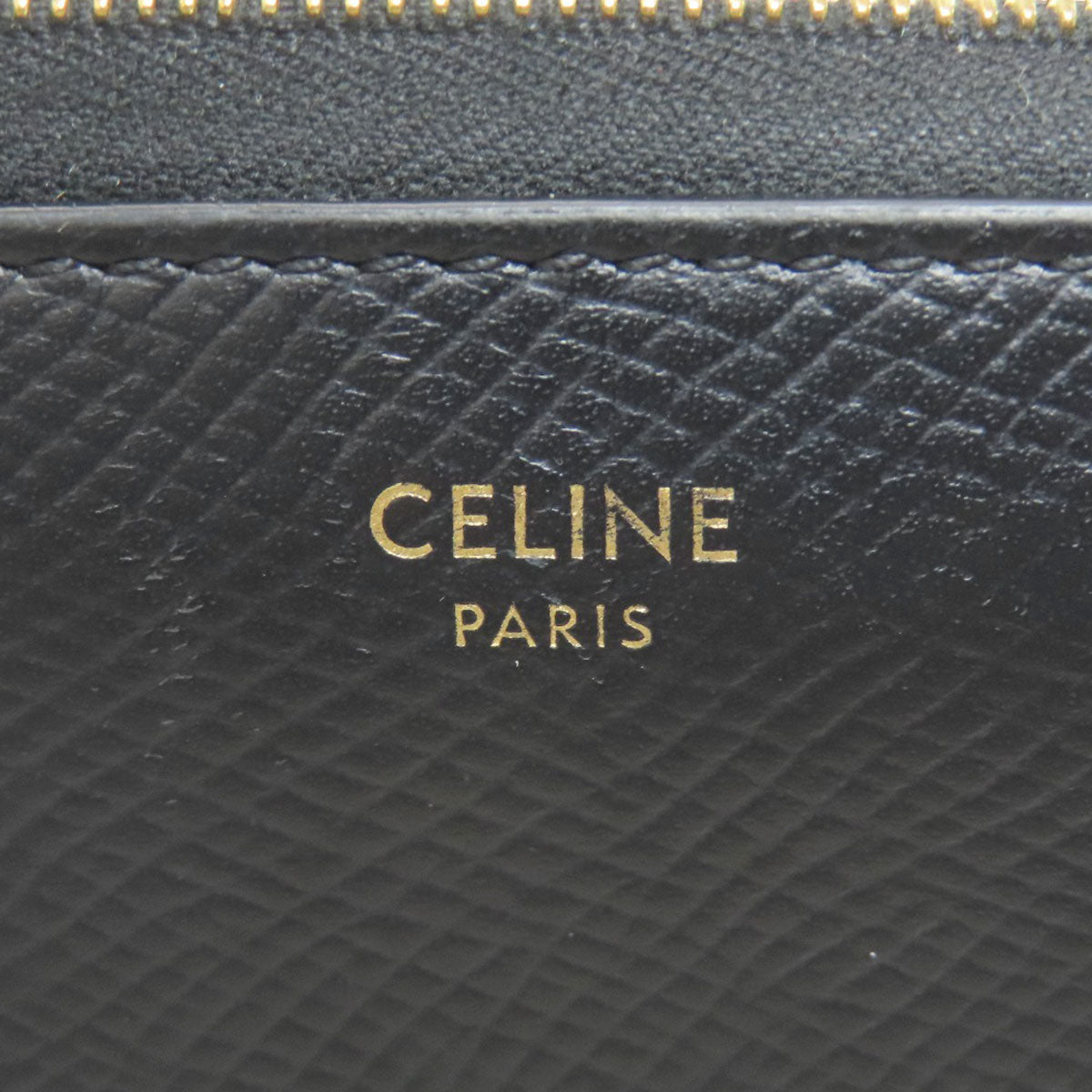 CELINE Zip Around Long wallet (with coin pocket) Leather Ladies [Used]
