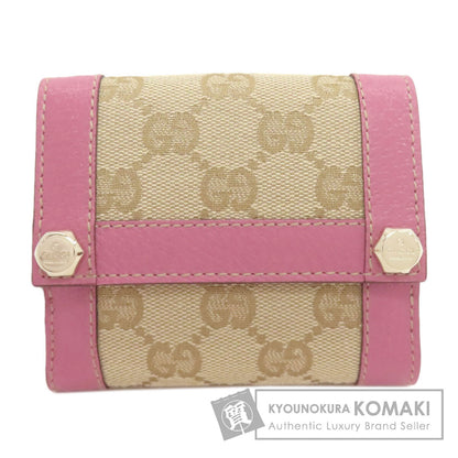GUCCI 154119 GG Bifold Wallet with Coin Pocket Canvas LeatherLadies [Used]