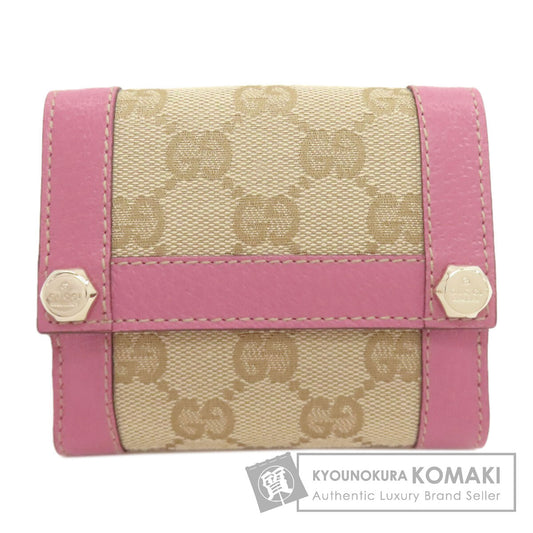GUCCI 154119 GG Bifold Wallet with Coin Pocket Canvas LeatherLadies [Used]