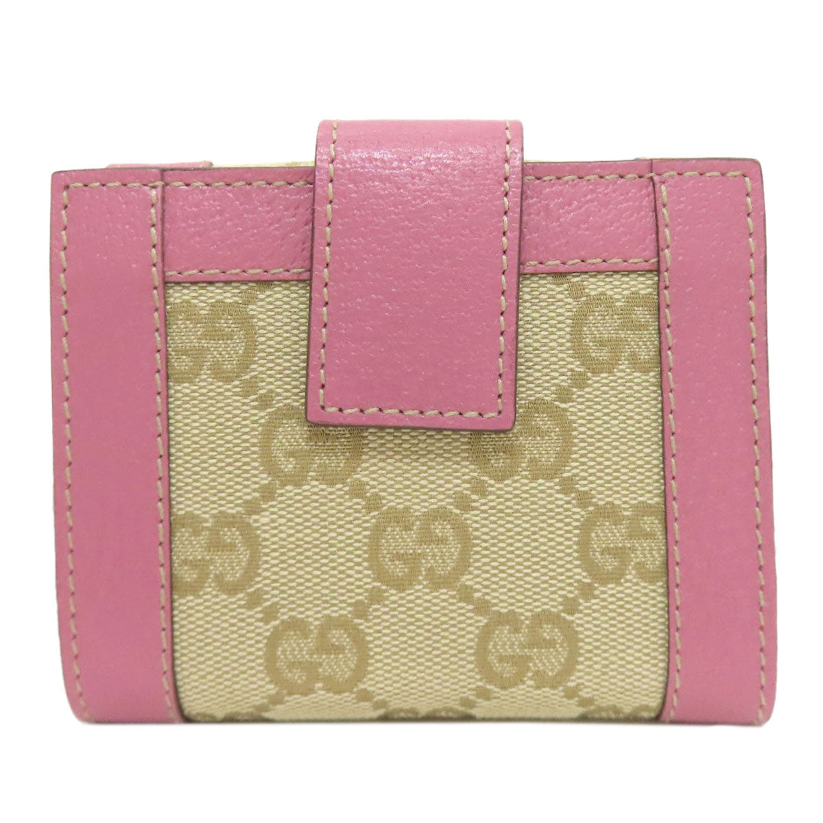 GUCCI 154119 GG Bifold Wallet with Coin Pocket Canvas LeatherLadies [Used]