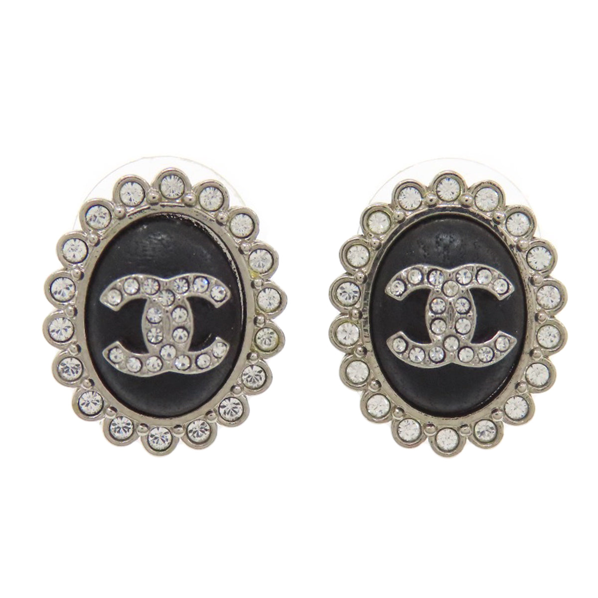 CHANEL COCO Mark rhinestone earring Metal Ladies [Used]