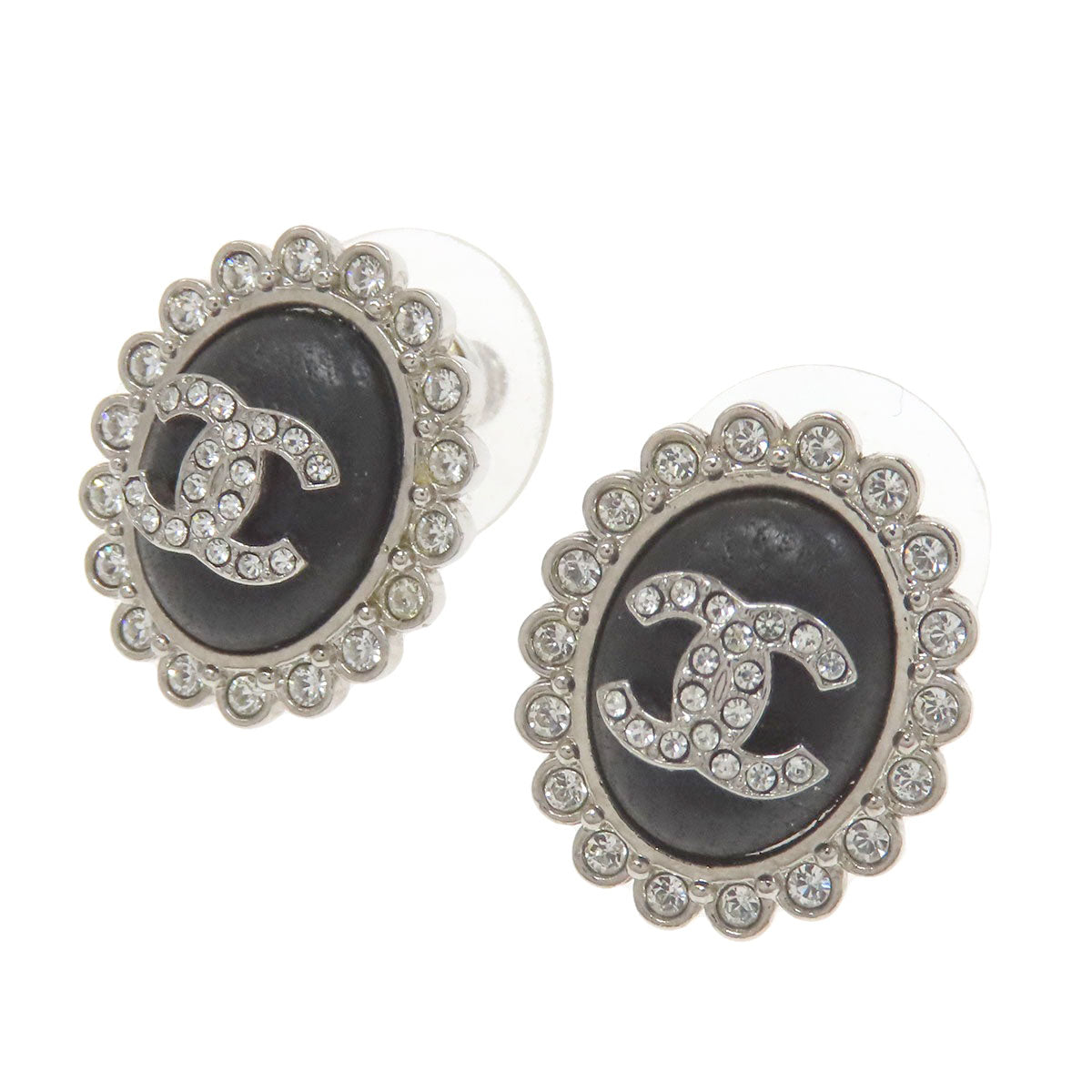 CHANEL COCO Mark rhinestone earring Metal Ladies [Used]