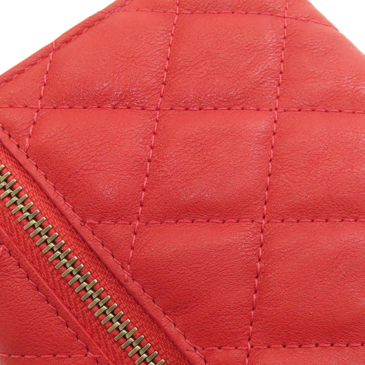 CHANEL 2.55 Matelasse Compact Wallet GoldHardware Bifold Wallet with Coin Pocket Calf Ladies [Used]