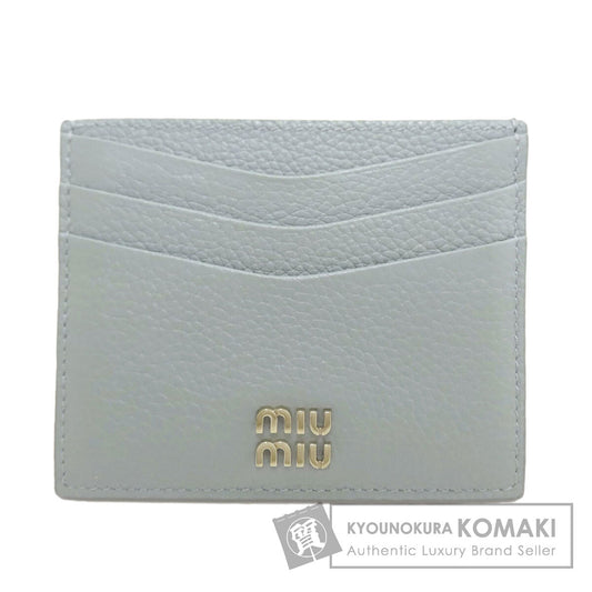 MIUMIU logo Card Case Leather Ladies [Used]