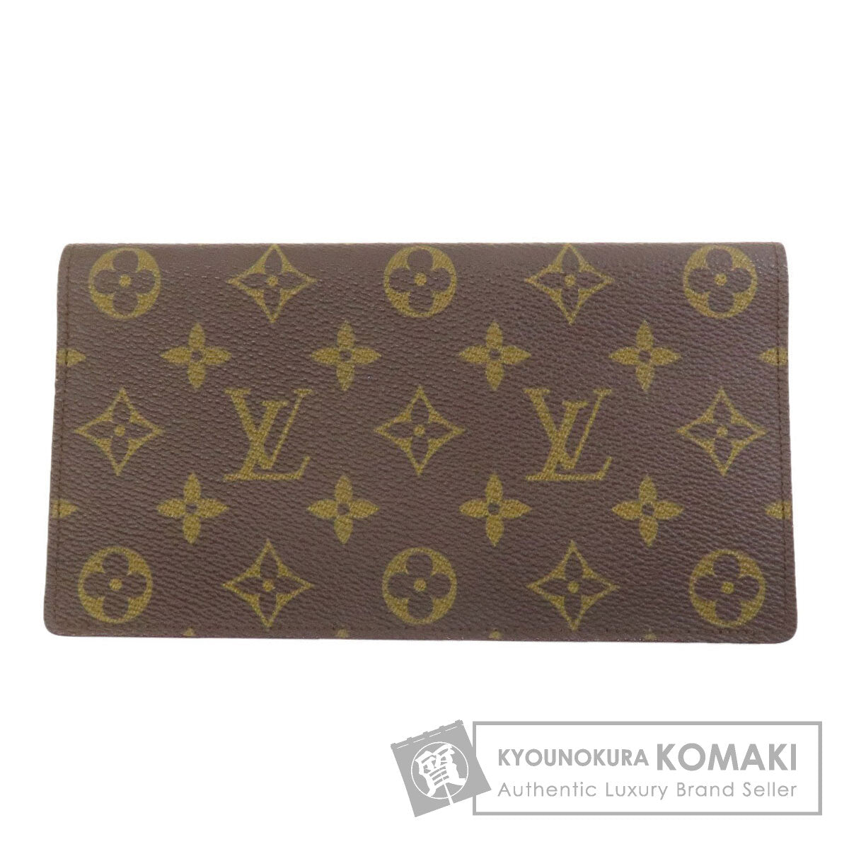 LOUIS VUITTON M62223 Porto Chekie Double Long wallet (no coin pocket) Monogram canvas mens [Used]