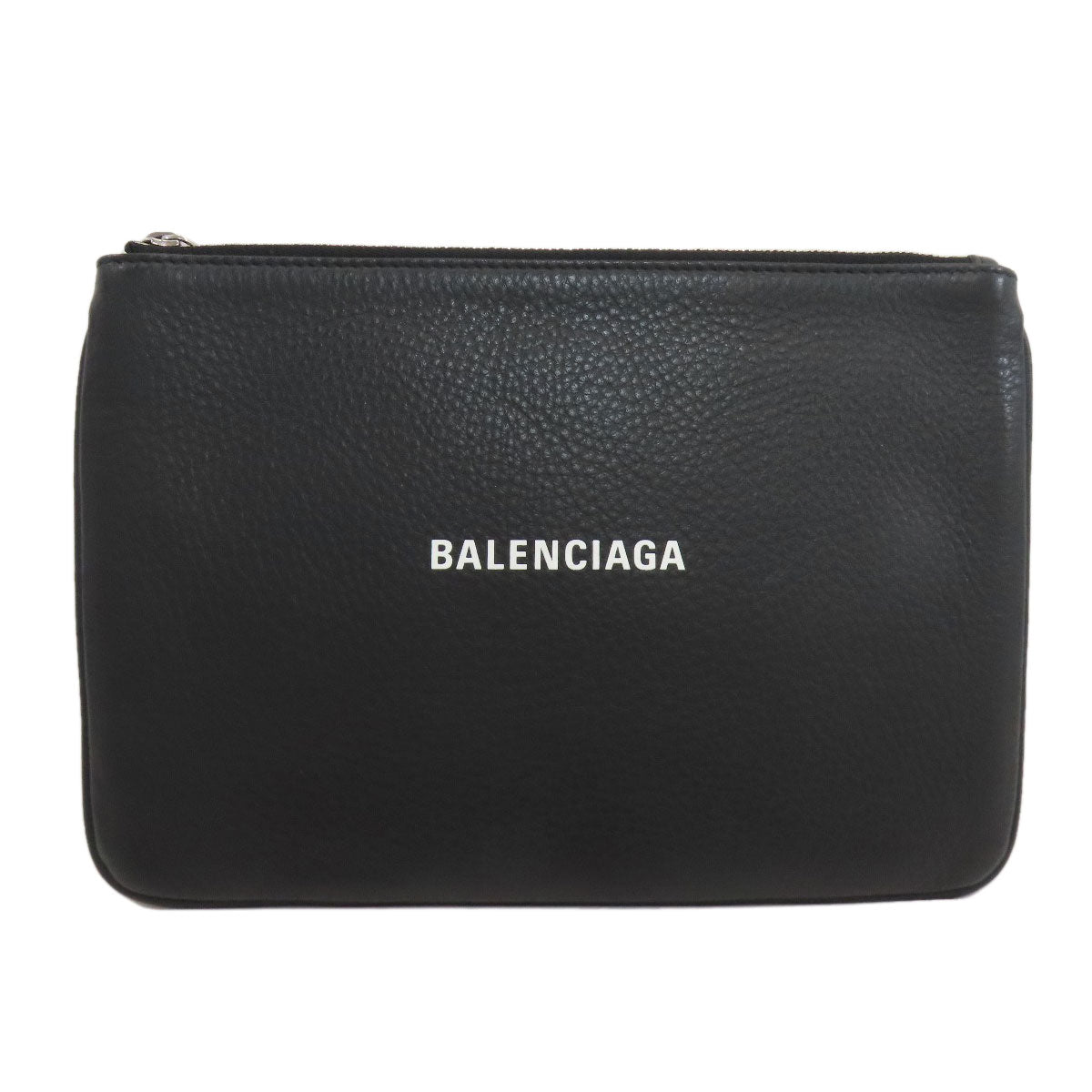 BALENCIAGA 551992 logo Accessory pouch Leather Ladies [Used]