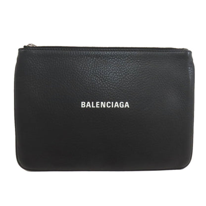 BALENCIAGA 551992 logo Accessory pouch Leather Ladies [Used]