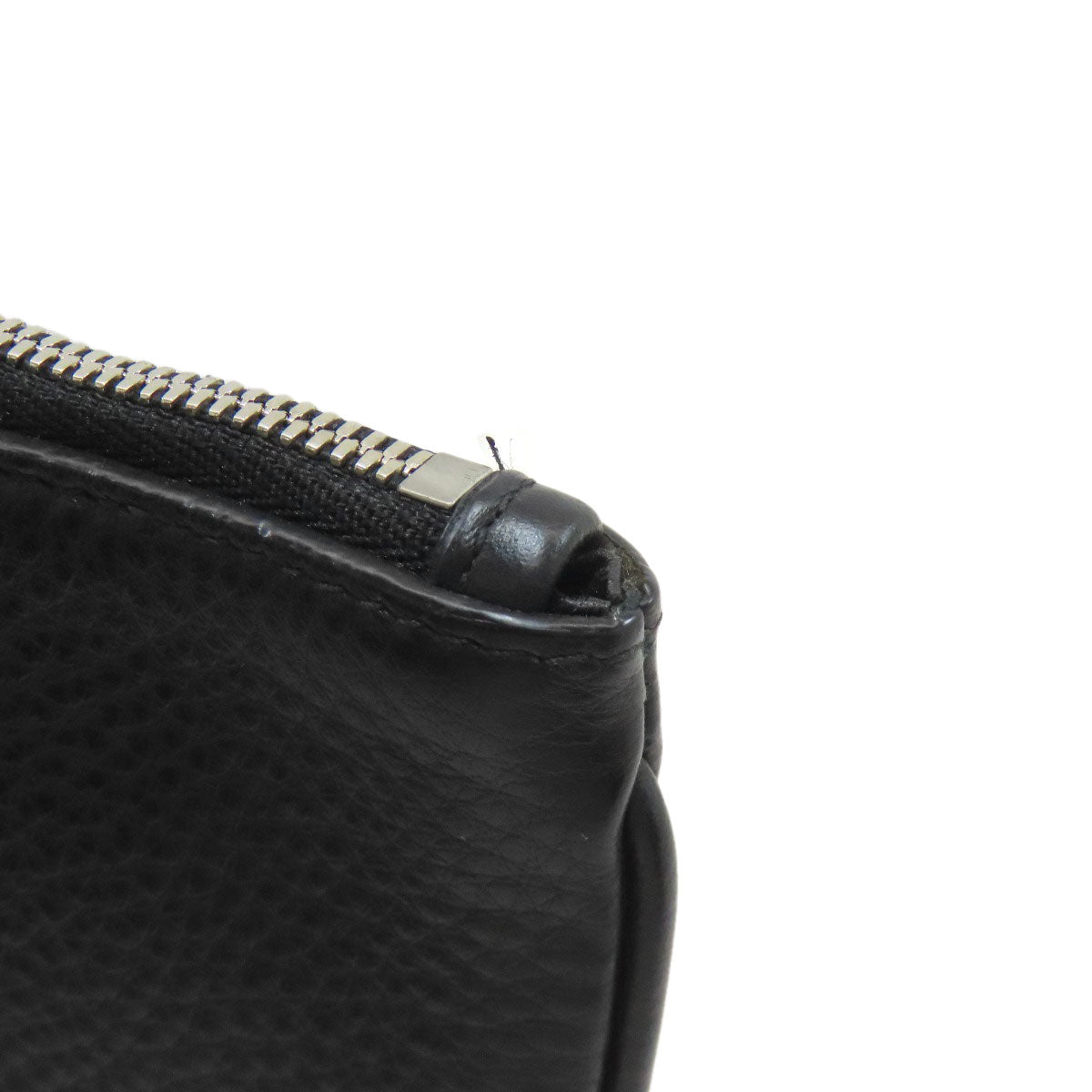 BALENCIAGA 551992 logo Accessory pouch Leather Ladies [Used]