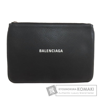BALENCIAGA 551992 logo Accessory pouch Leather Ladies [Used]