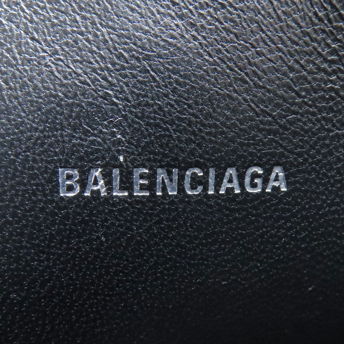 BALENCIAGA 551992 logo Accessory pouch Leather Ladies [Used]