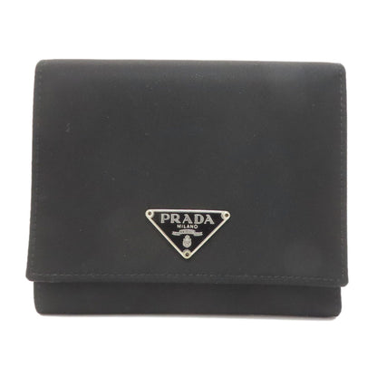 PRADA Logo Hardware Tri-fold Wallet Bifold Wallet with Coin Pocket Nylon Ladies [Used]