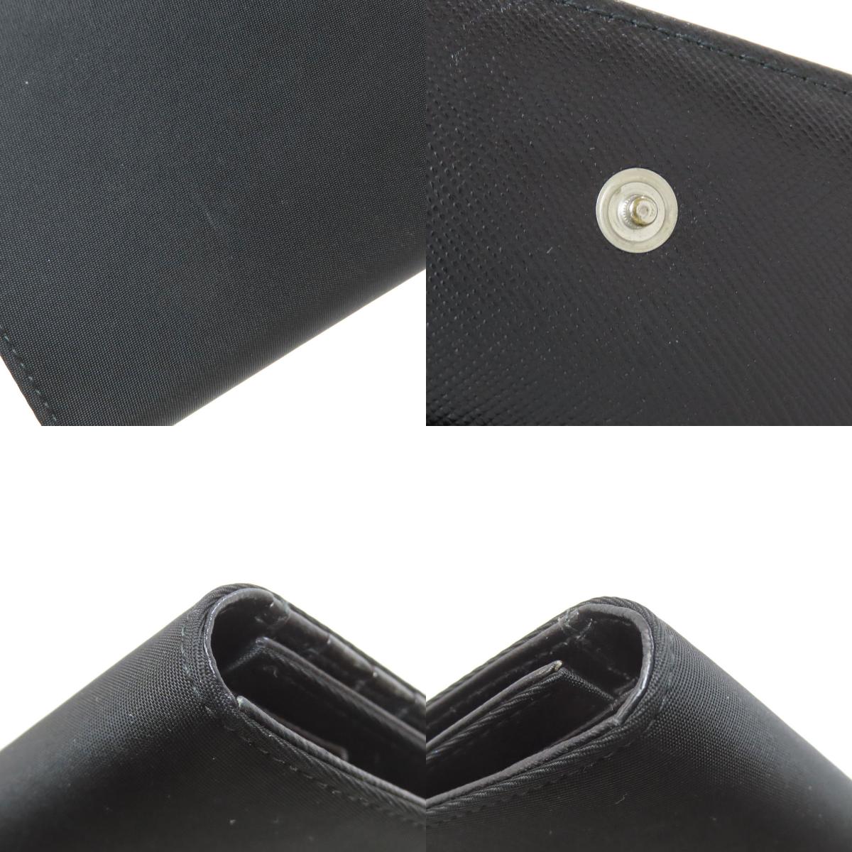 PRADA Logo Hardware Tri-fold Wallet Bifold Wallet with Coin Pocket Nylon Ladies [Used]