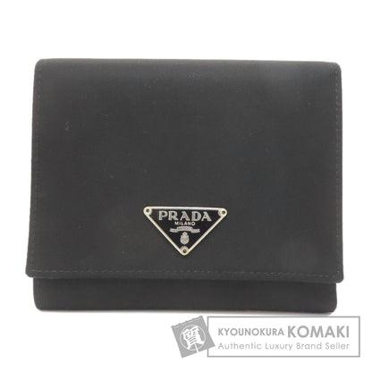 PRADA Logo Hardware Tri-fold Wallet Bifold Wallet with Coin Pocket Nylon Ladies [Used]