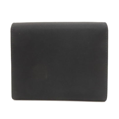 PRADA Logo Hardware Tri-fold Wallet Bifold Wallet with Coin Pocket Nylon Ladies [Used]