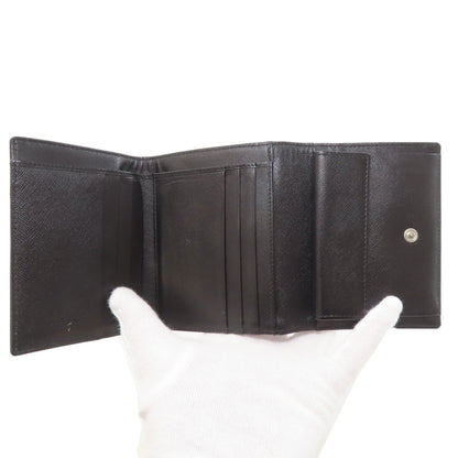 PRADA Logo Hardware Tri-fold Wallet Bifold Wallet with Coin Pocket Nylon Ladies [Used]
