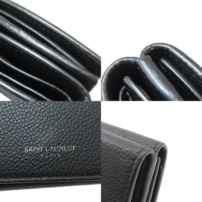 SAINT LAURENT Tri-fold wallet Bifold Wallet with Coin Pocket Leather Ladies [Used]