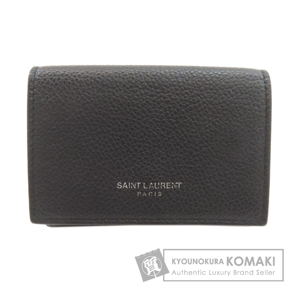 SAINT LAURENT Tri-fold wallet Bifold Wallet with Coin Pocket Leather Ladies [Used]