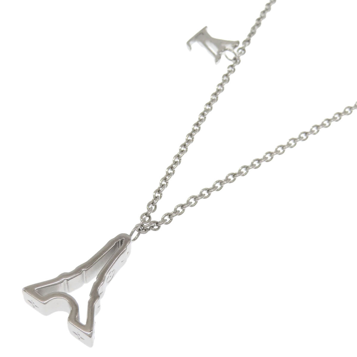 LOUIS VUITTON M00523 Pendant LV & Paris Eiffel Tower Necklace Metal Ladies [Used]