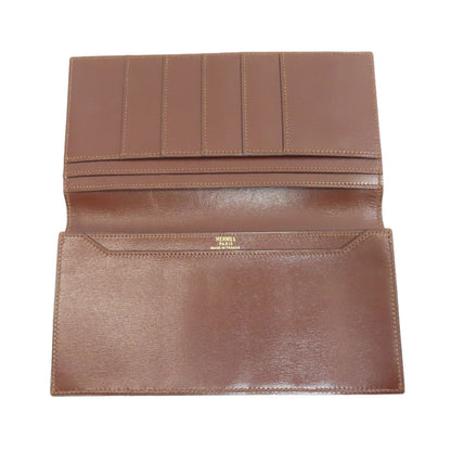 HERMES MC2 Fleming Long wallet (no coin pocket) Box calf Ladies [Used]