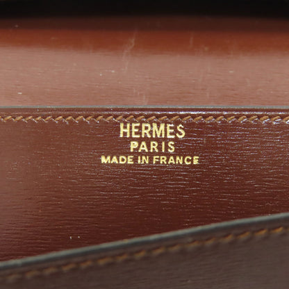 HERMES MC2 Fleming Long wallet (no coin pocket) Box calf Ladies [Used]