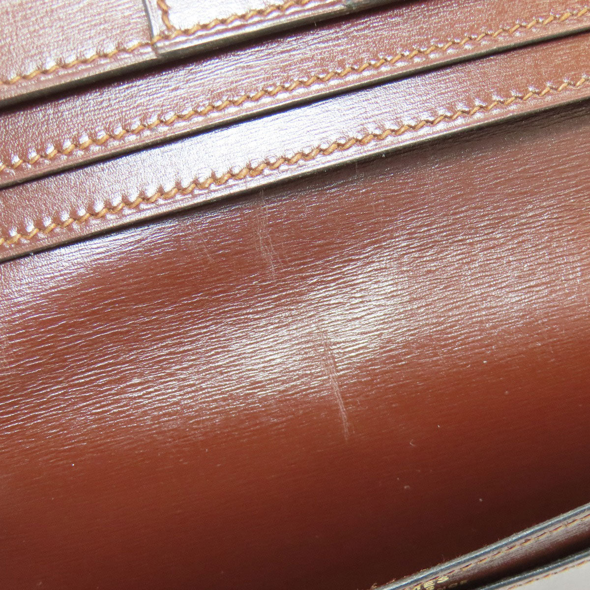 HERMES MC2 Fleming Long wallet (no coin pocket) Box calf Ladies [Used]