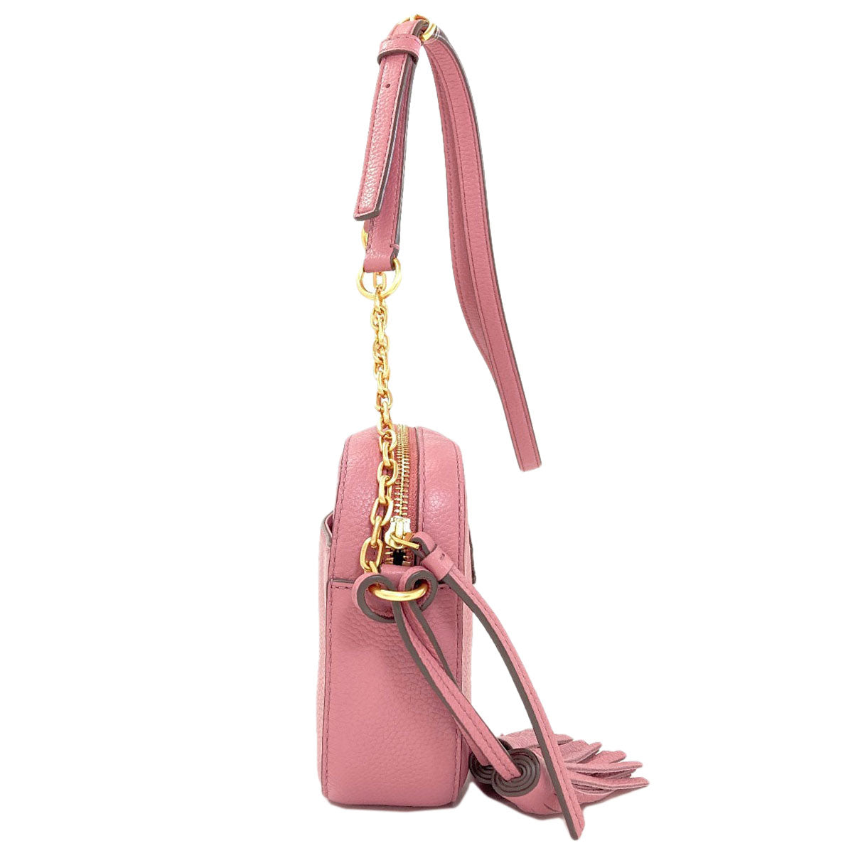 Tory Burch logo Shoulder Bag Leather Ladies [Used]