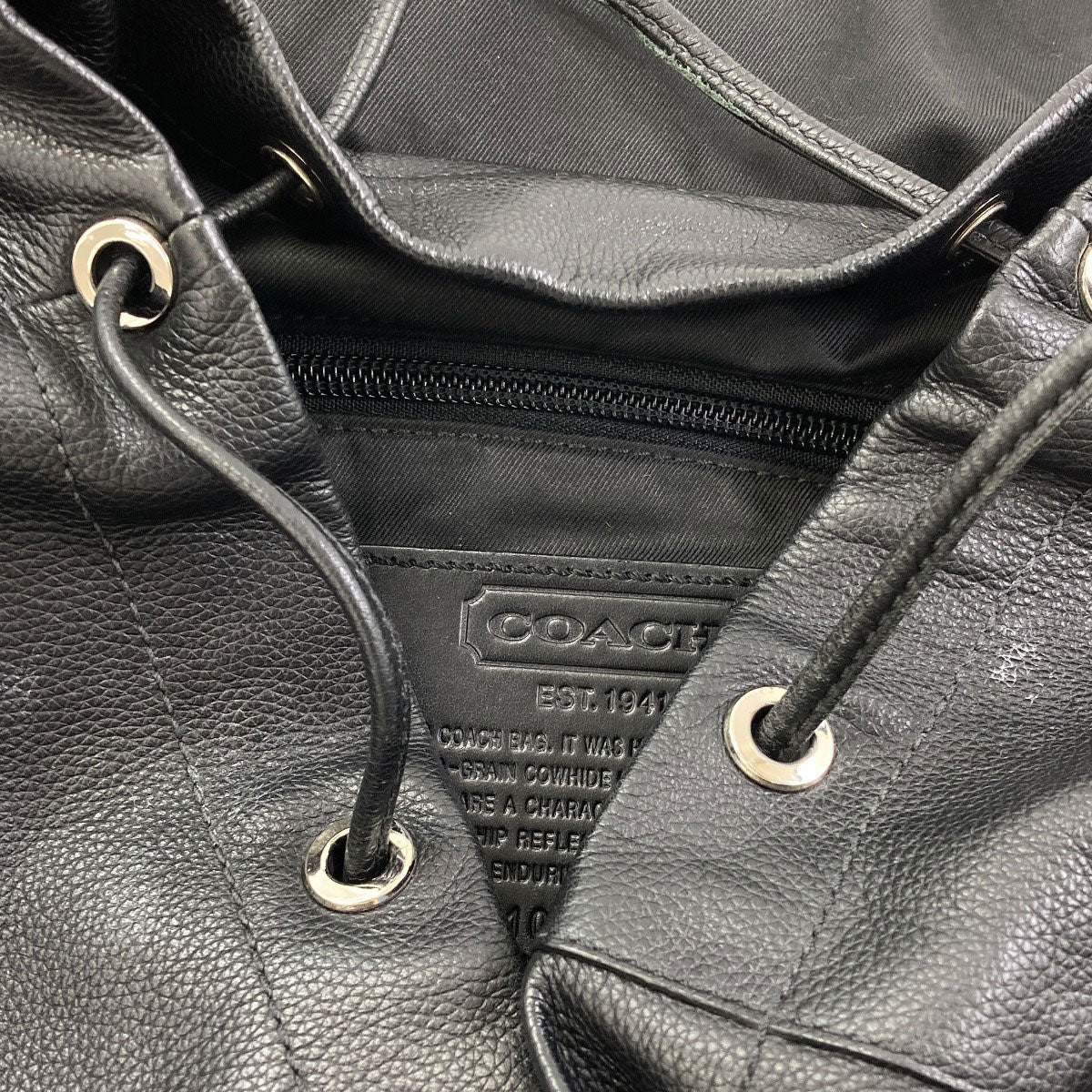 COACH 70306 logo Backpack Â· Daypack Leather Ladies [Used]