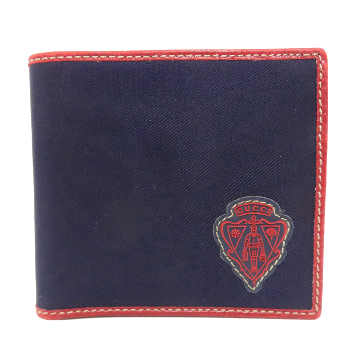 GUCCI 190415 logo Bifold Wallet with Coin Pocket Nylon Ladies [Used]
