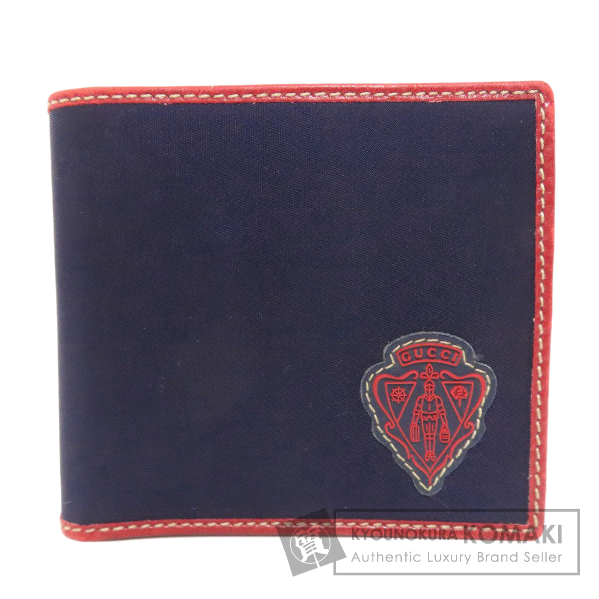GUCCI 190415 logo Bifold Wallet with Coin Pocket Nylon Ladies [Used]